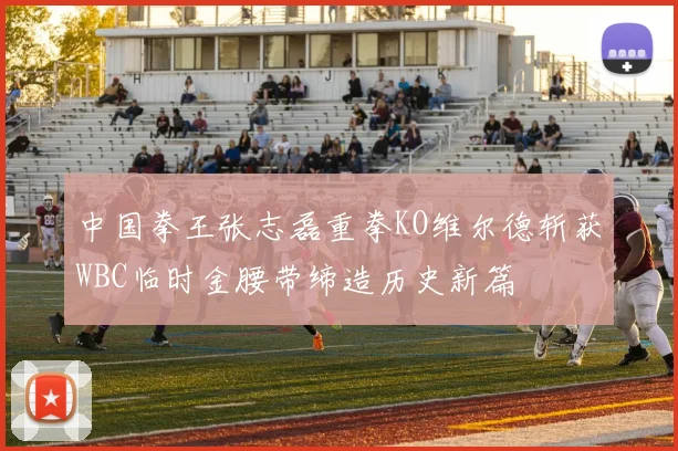 中国拳王张志磊重拳KO维尔德斩获WBC临时金腰带缔造历史新篇